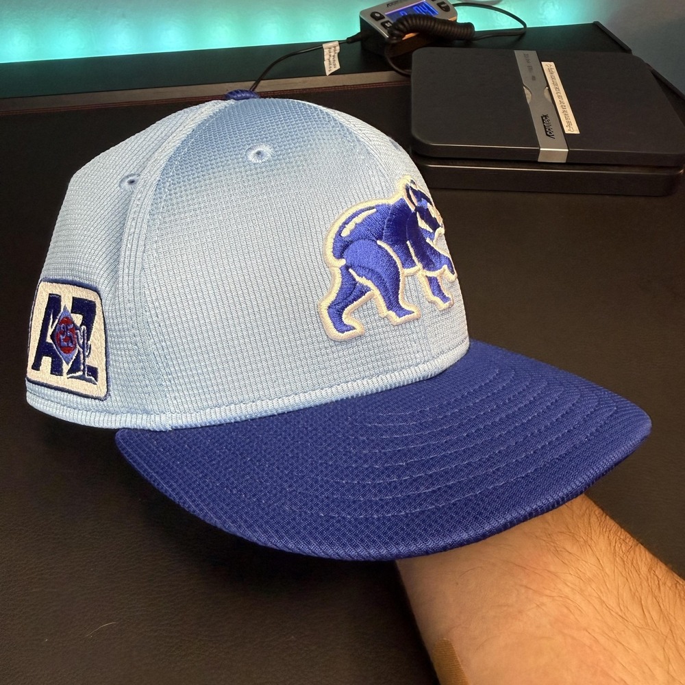 Chicago Cubs Spring Training Hat Cap Fitted Mens 6 Blue MLB New Era 59FIFTY